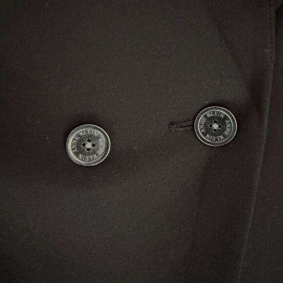 Anne Klein Women's Black Blazer Jacket Collar 2 Button Size Small - Picture 3 of 4